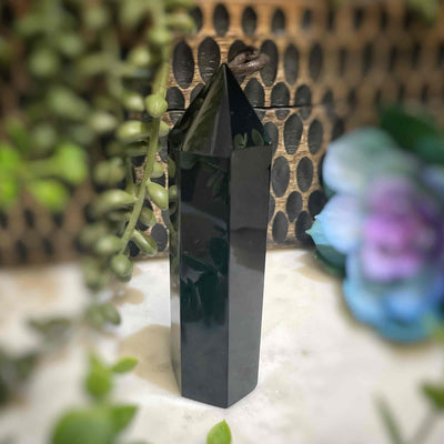 Black Obsidian  - Tower, Point, Obelisk - 3.5 - 5.0"