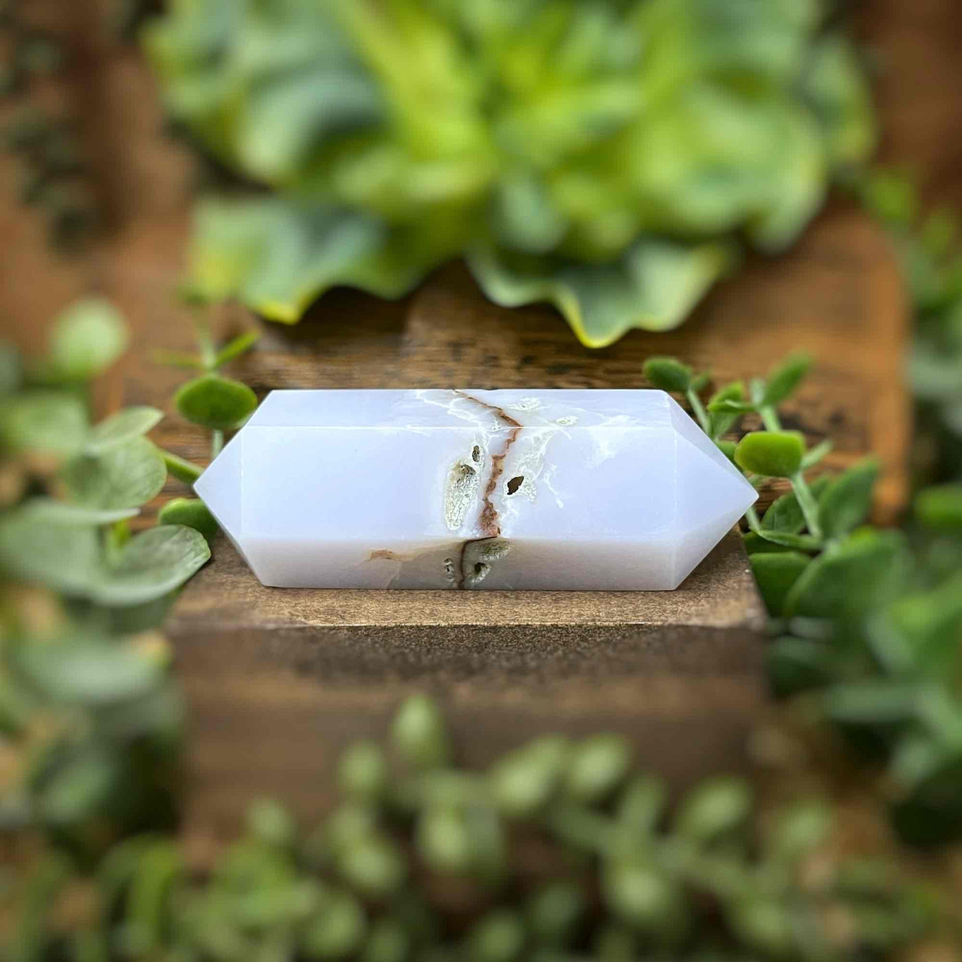 Blue Chalcedony - Double Terminated Point