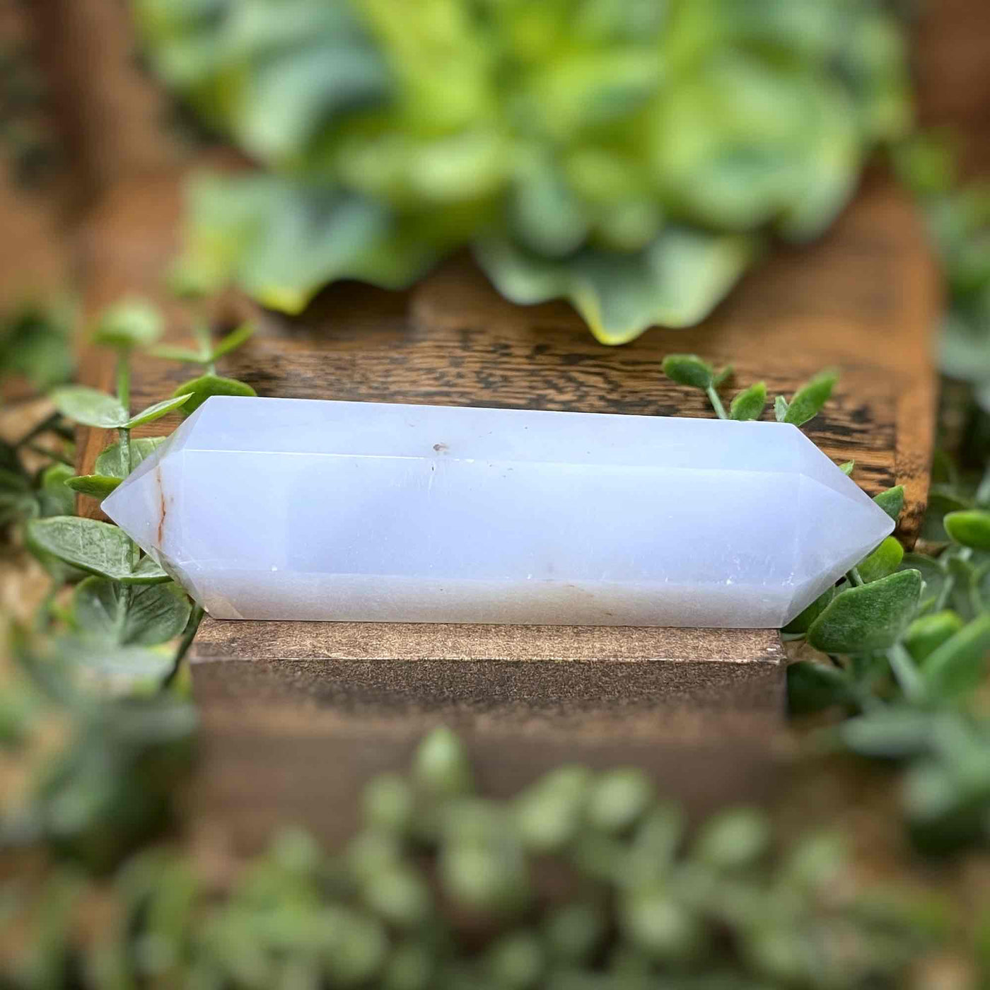 Blue Chalcedony - Double Terminated Point