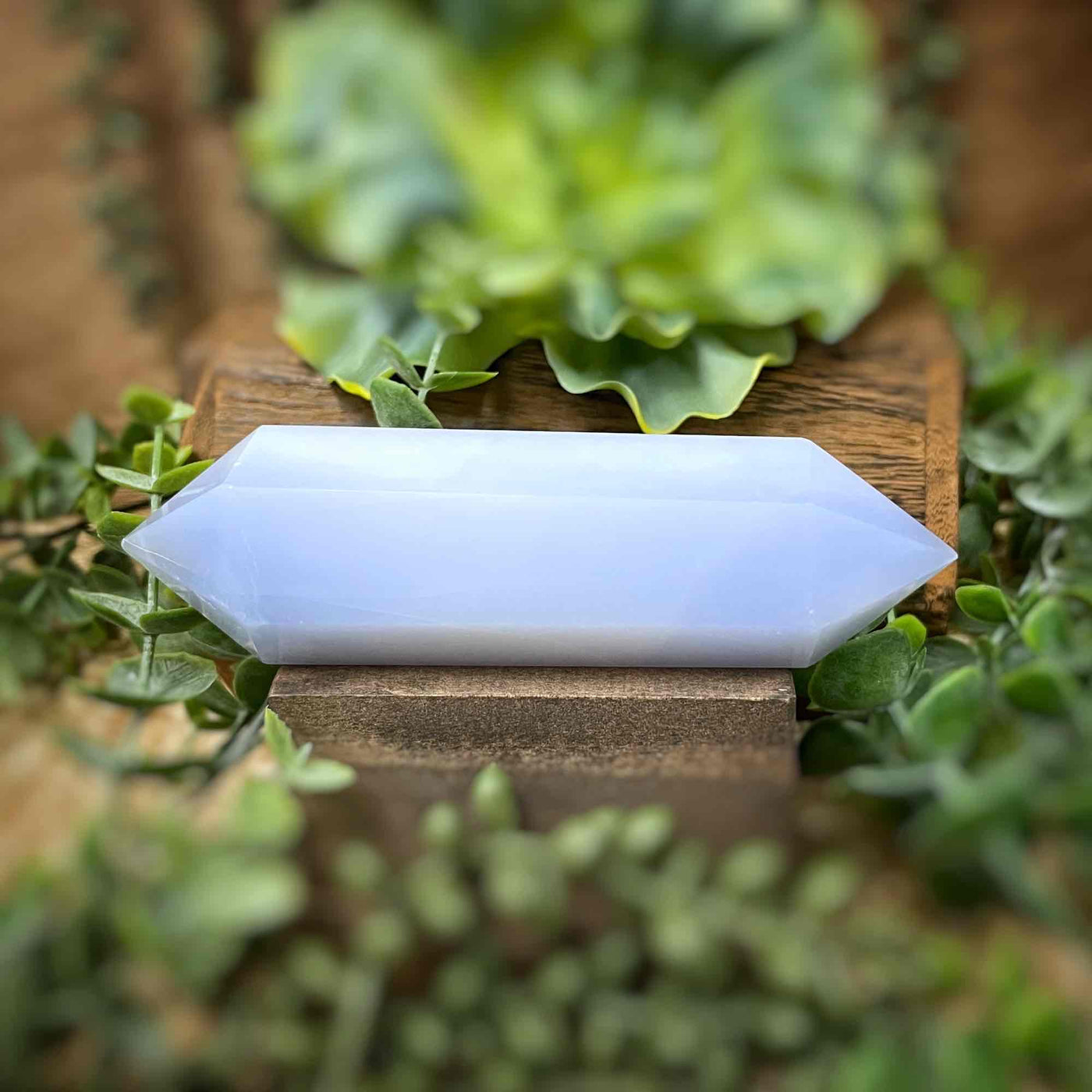 Blue Chalcedony - Double Terminated Point