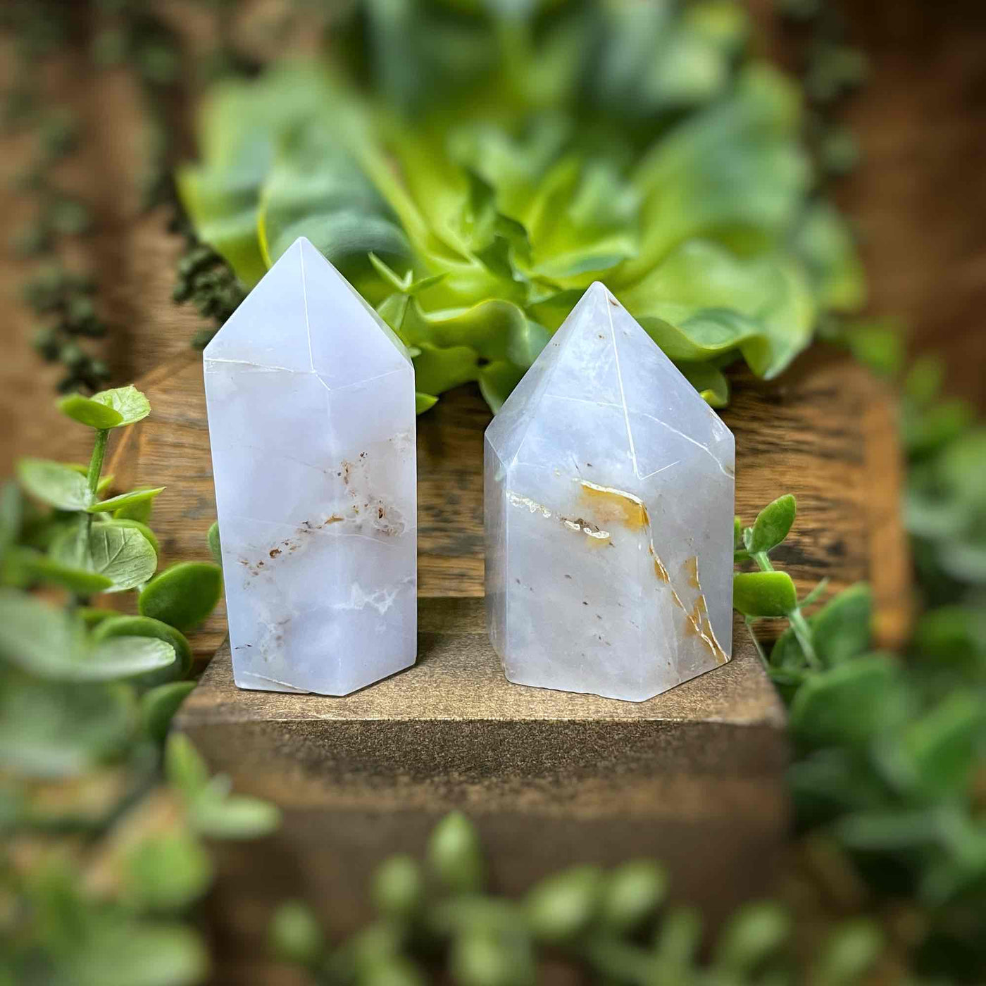 Blue Chalcedony - Point, Tower, Obelisk