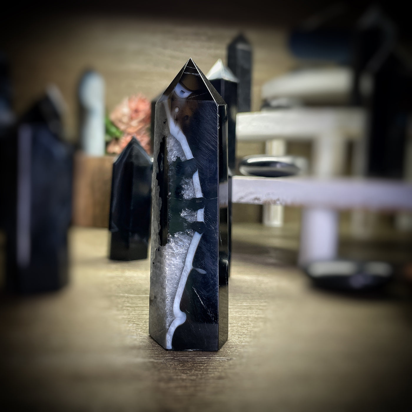 Black Onyx - 2.75" - 4.2" - Tower, Point, Obelisk