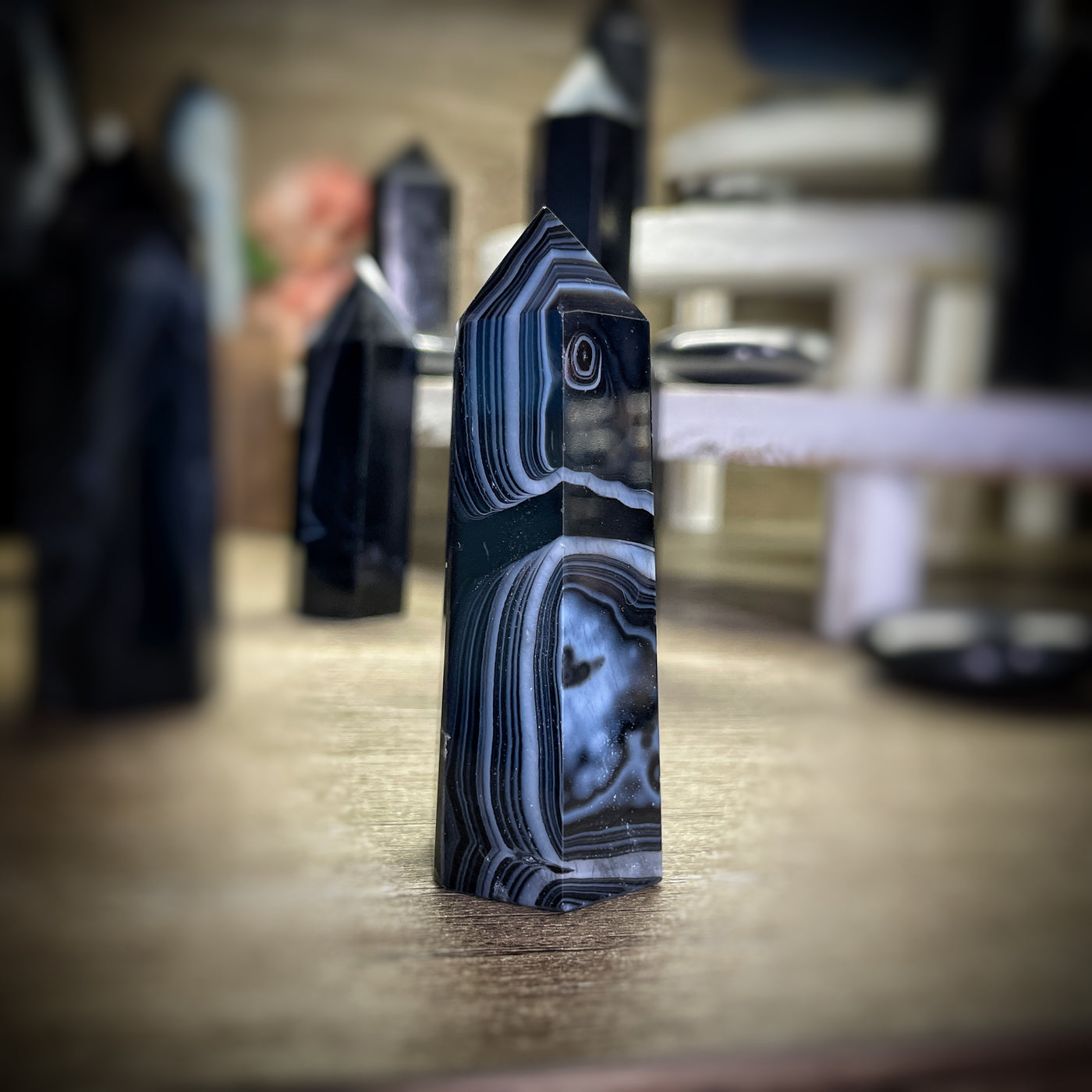 Black Onyx - 2.75" - 4.2" - Tower, Point, Obelisk