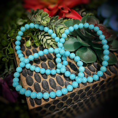 Turquoise Stretchable Bracelet 6mm Beads