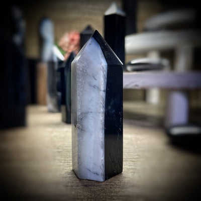 Black Onyx - 2.75" - 4.2" - Tower, Point, Obelisk