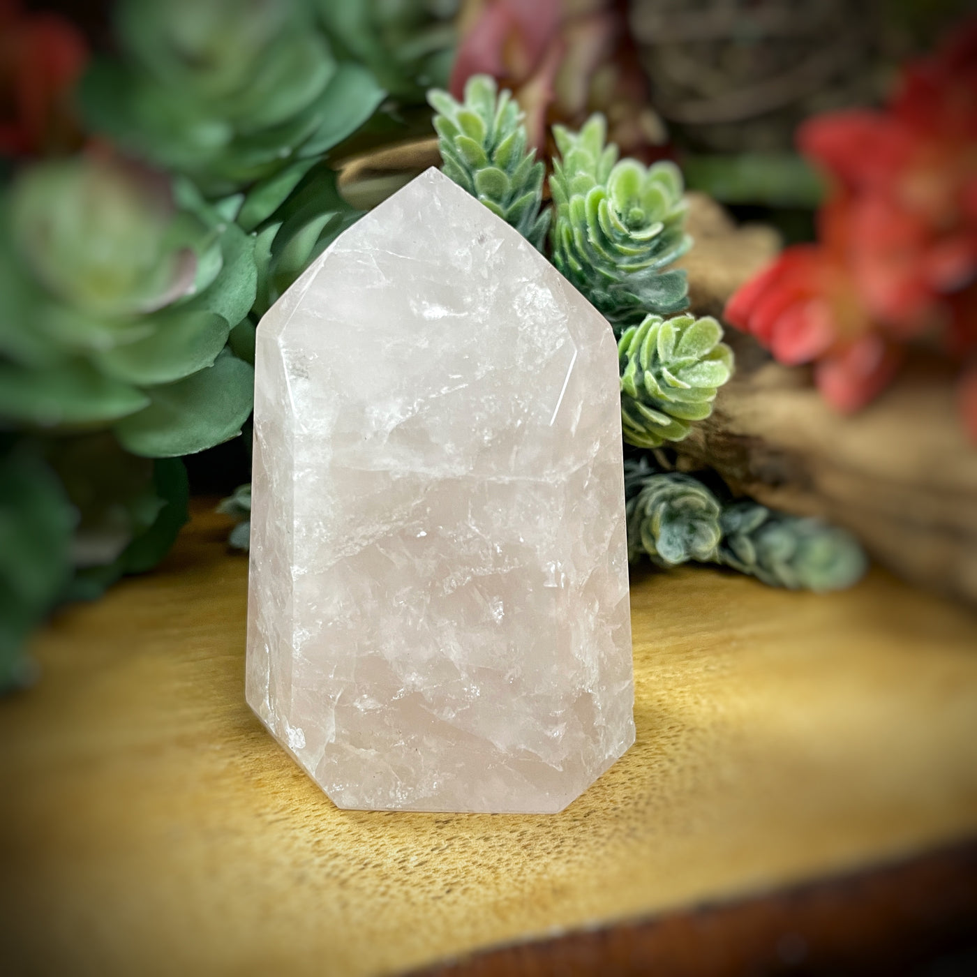 Rose Quartz - Point, Tower, Obelisk - b886 - 3"