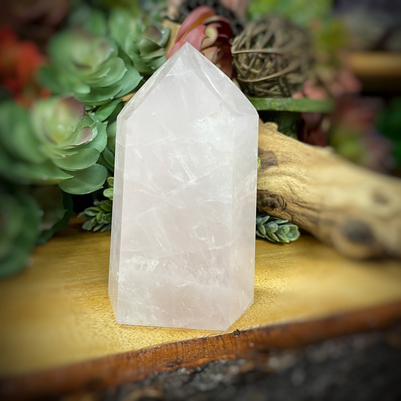 Rose Quartz - Point, Tower, Obelisk - b807 - 3.6"