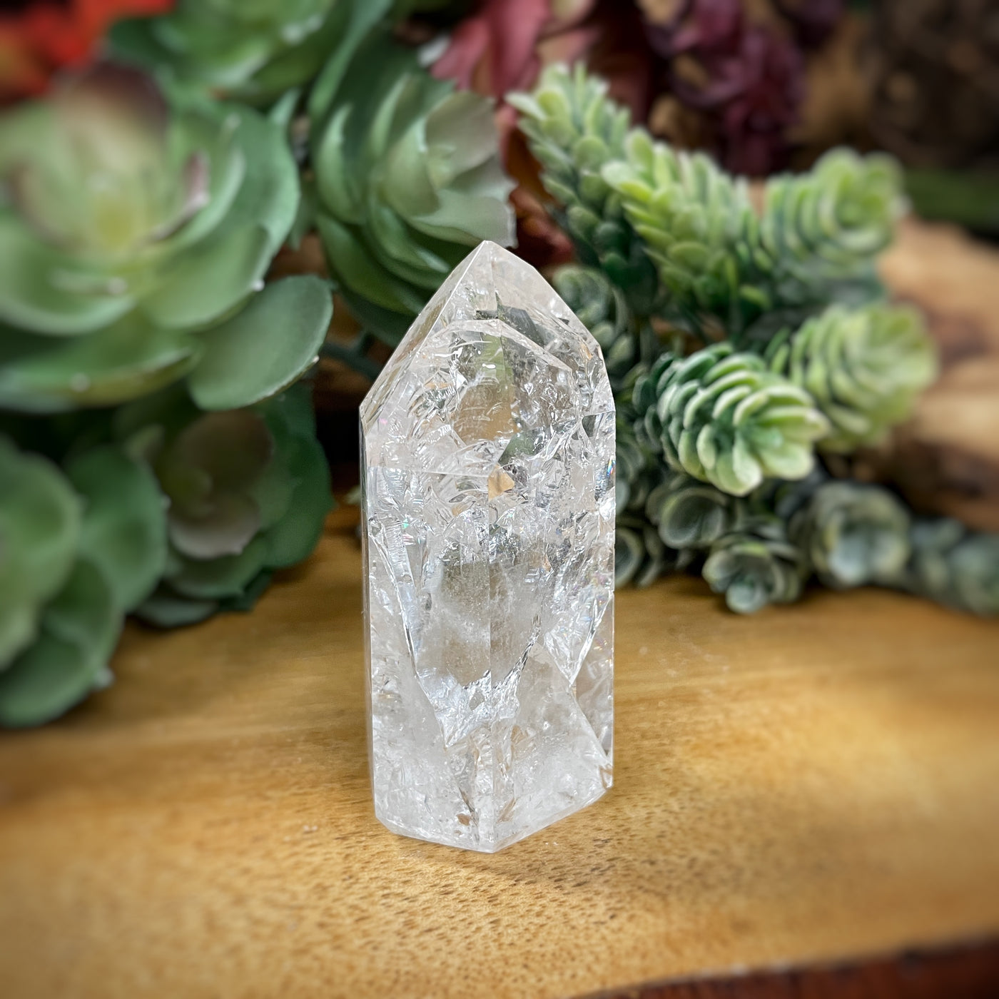 Crackle Quartz - Point, Tower, Obelisk - c143 - 2.4"