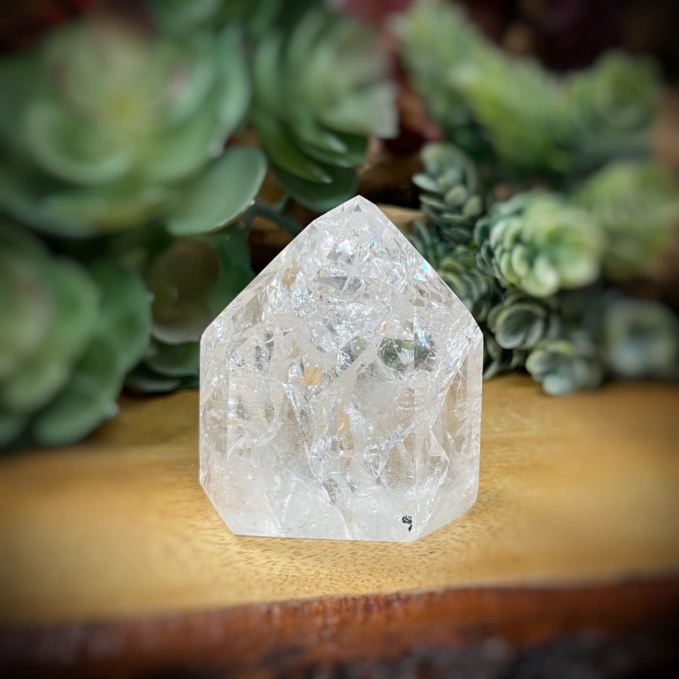 Crackle Quartz - Point, Tower, Obelisk - c173 - 1.9"