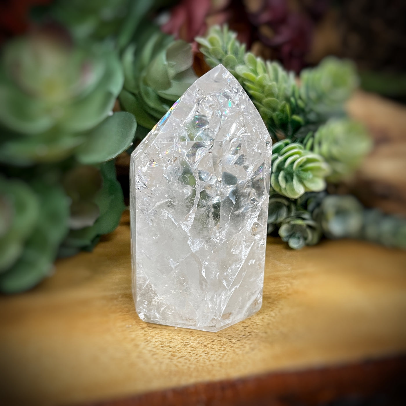 Crackle Quartz - Point, Tower, Obelisk - c211 - 2.7"