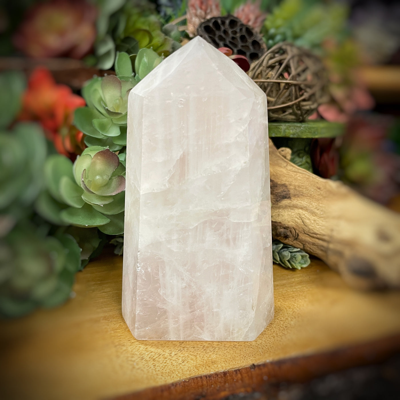 Rose Quartz - Point, Tower, Obelisk - b814 - 4.8"