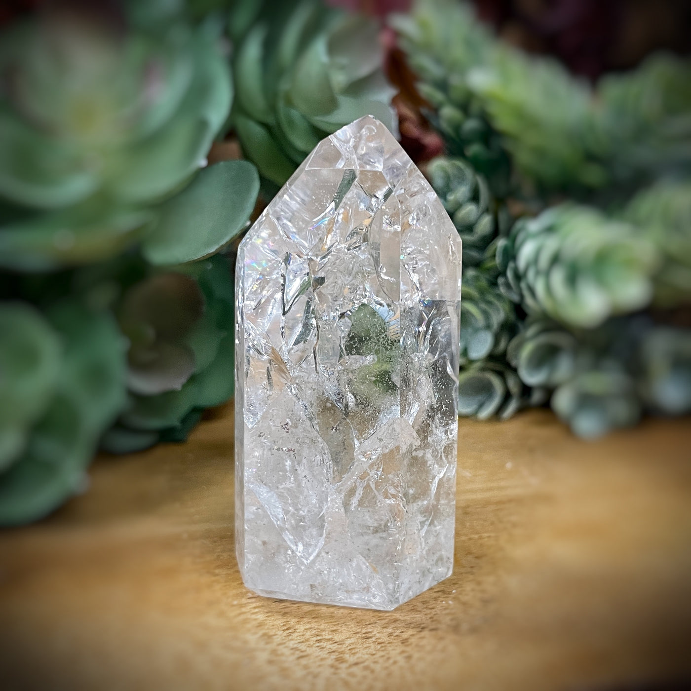 Crackle Quartz - Point, Tower, Obelisk - c149 - 2.4"