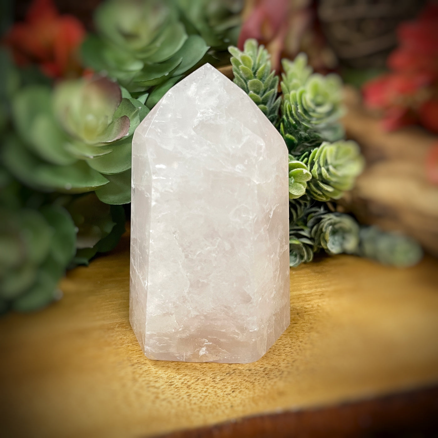 Rose Quartz - Point, Tower, Obelisk - b855 - 3.3"