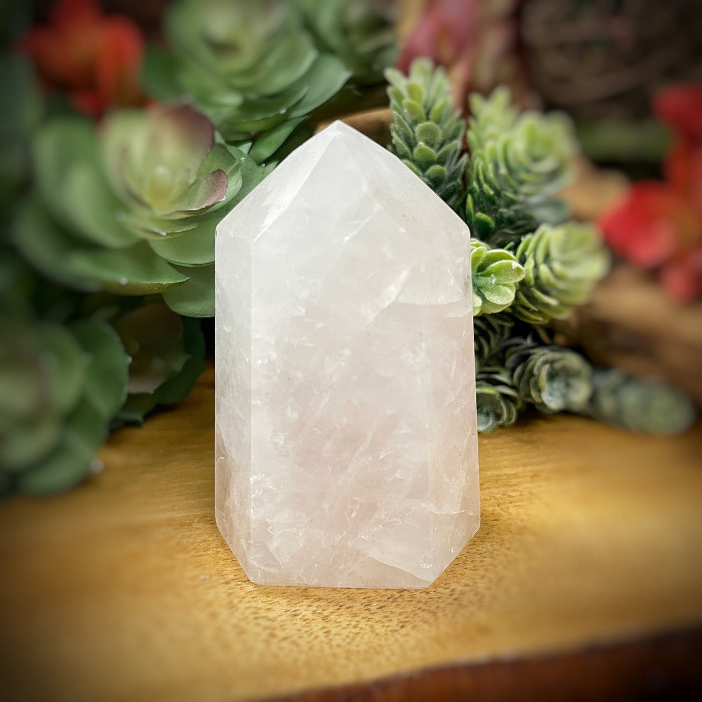 Rose Quartz - Point, Tower, Obelisk - b887 - 3"