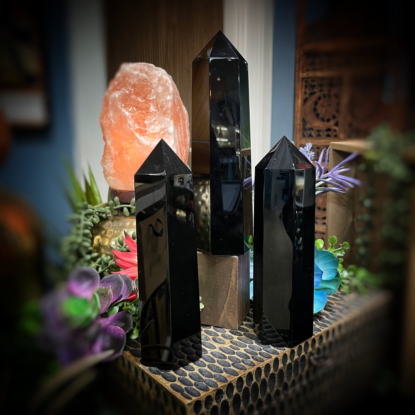 Black Obsidian - 6.0" - 7" - Tower, Point, Obelisk