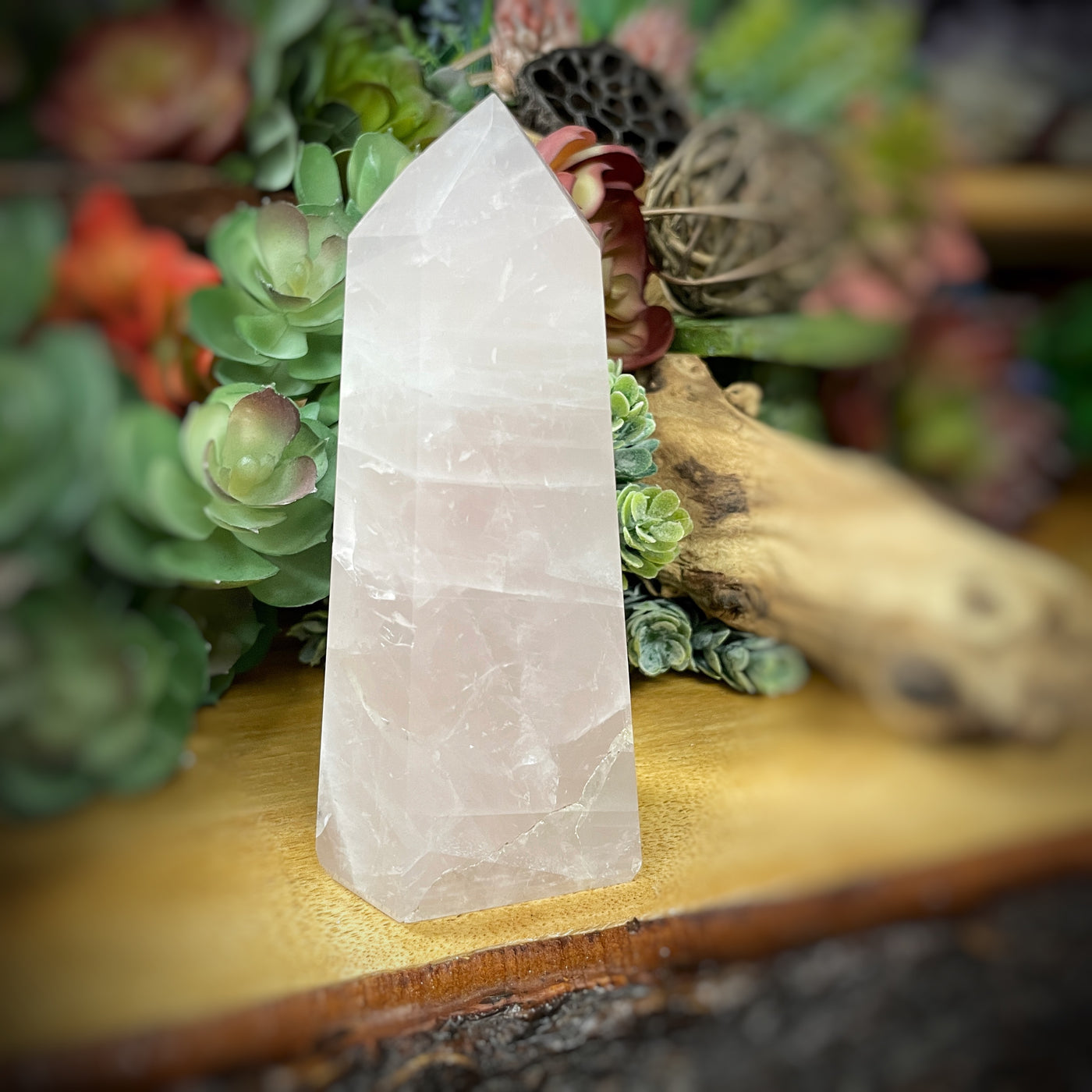 Rose Quartz - Point, Tower, Obelisk - b811 - 4.8"