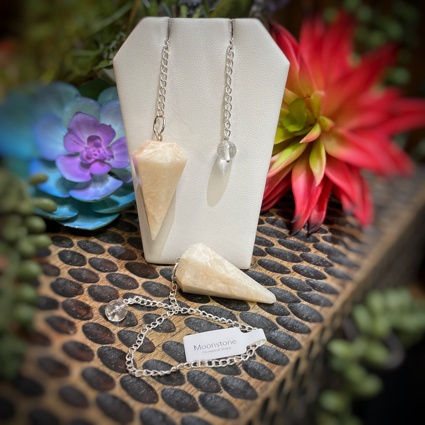 Moonstone - Hexagonal - Pendulum