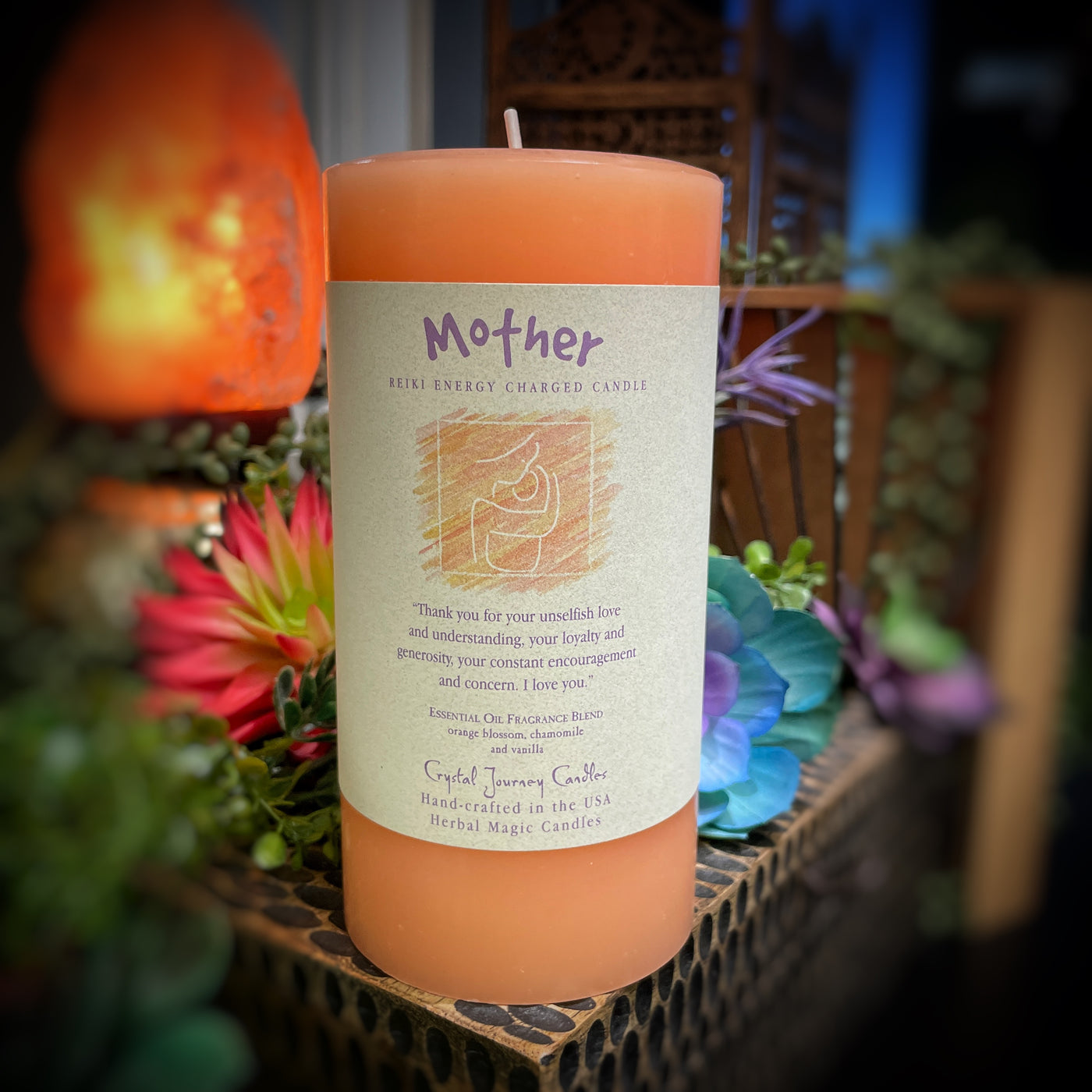 Mother - Reiki Herbal Pillar Candle