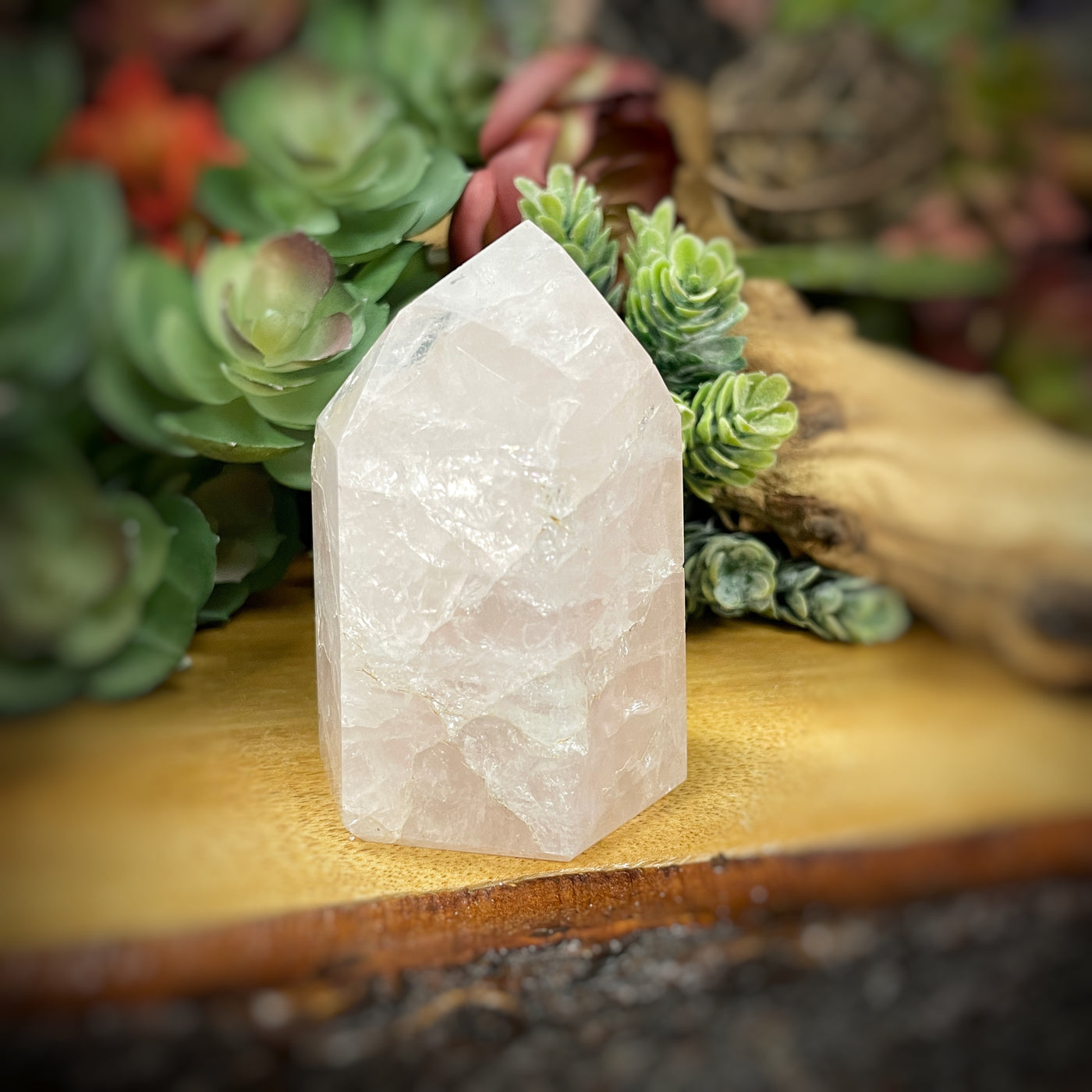 Rose Quartz - Point, Tower, Obelisk - b805 - 3"