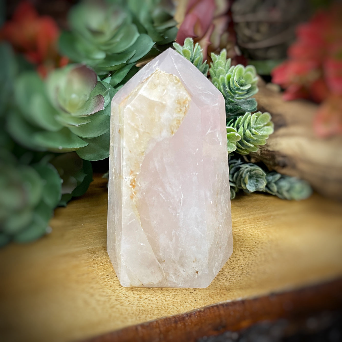 Rose Quartz - Point, Tower, Obelisk - b839 - 3.4"