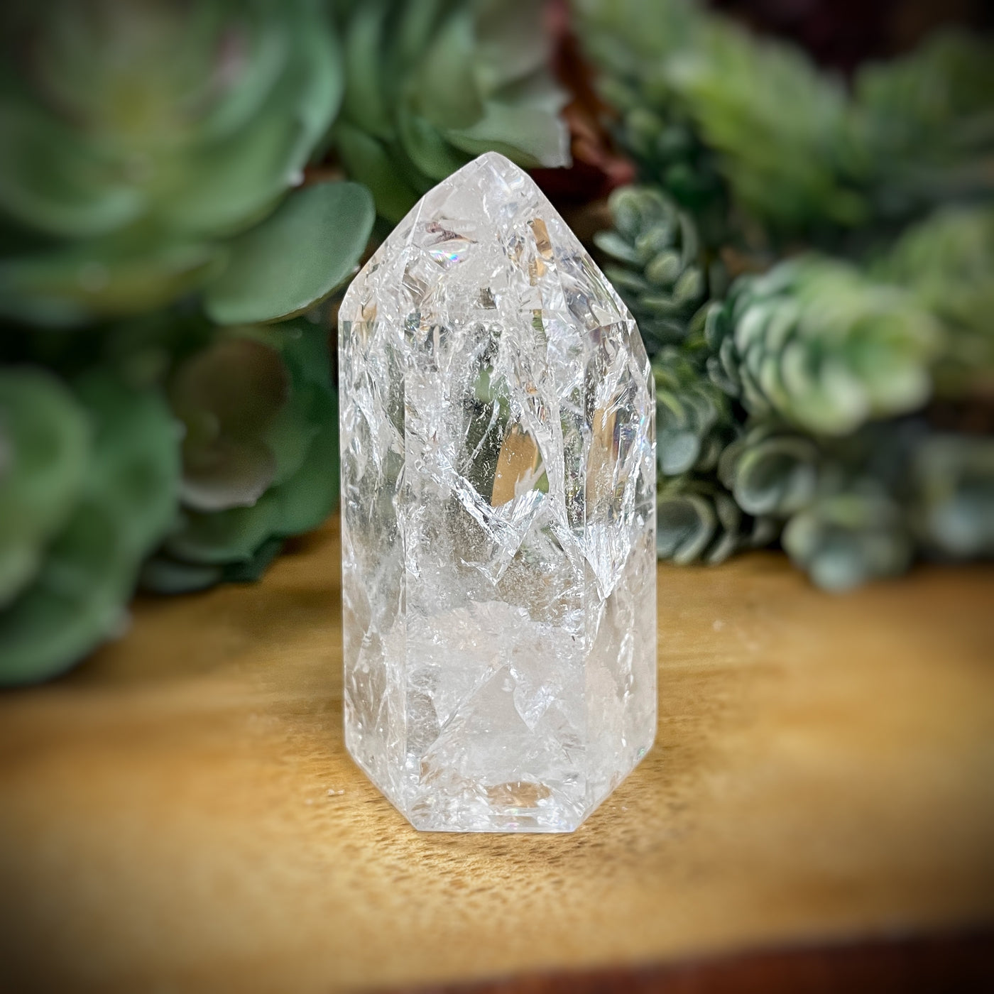 Crackle Quartz - Point, Tower, Obelisk - c159 - 2.3"