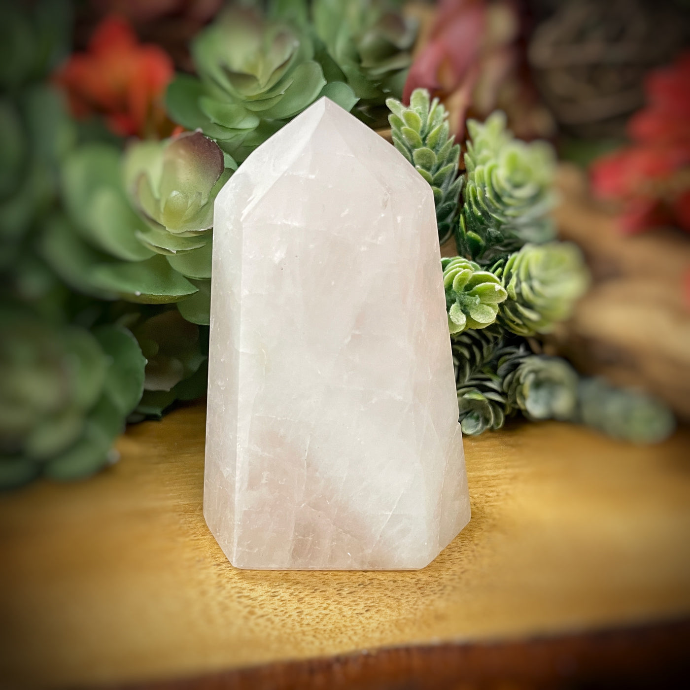 Rose Quartz - Point, Tower, Obelisk - b859 - 3.2"