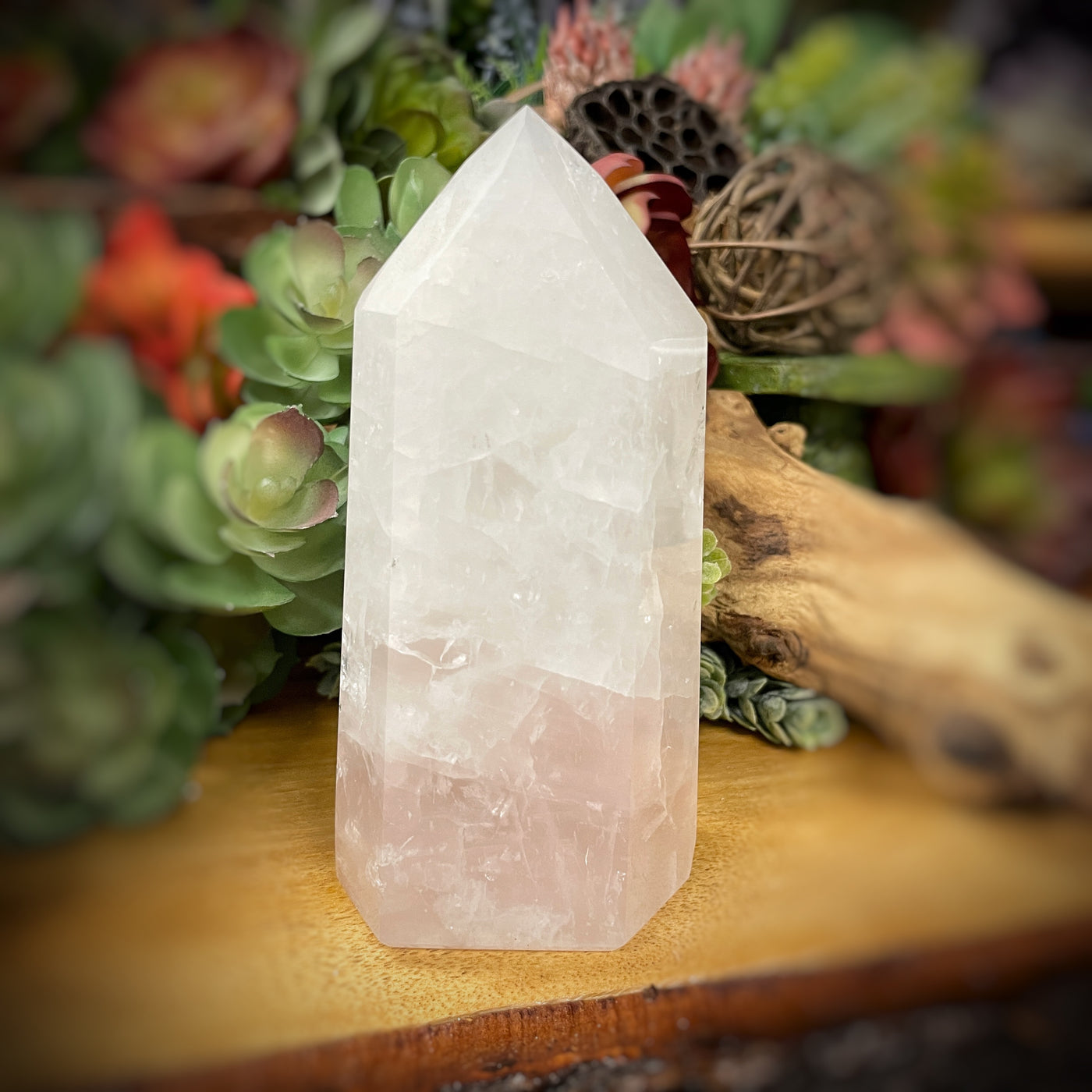 Rose Quartz - Point, Tower, Obelisk - b813 - 4.8"