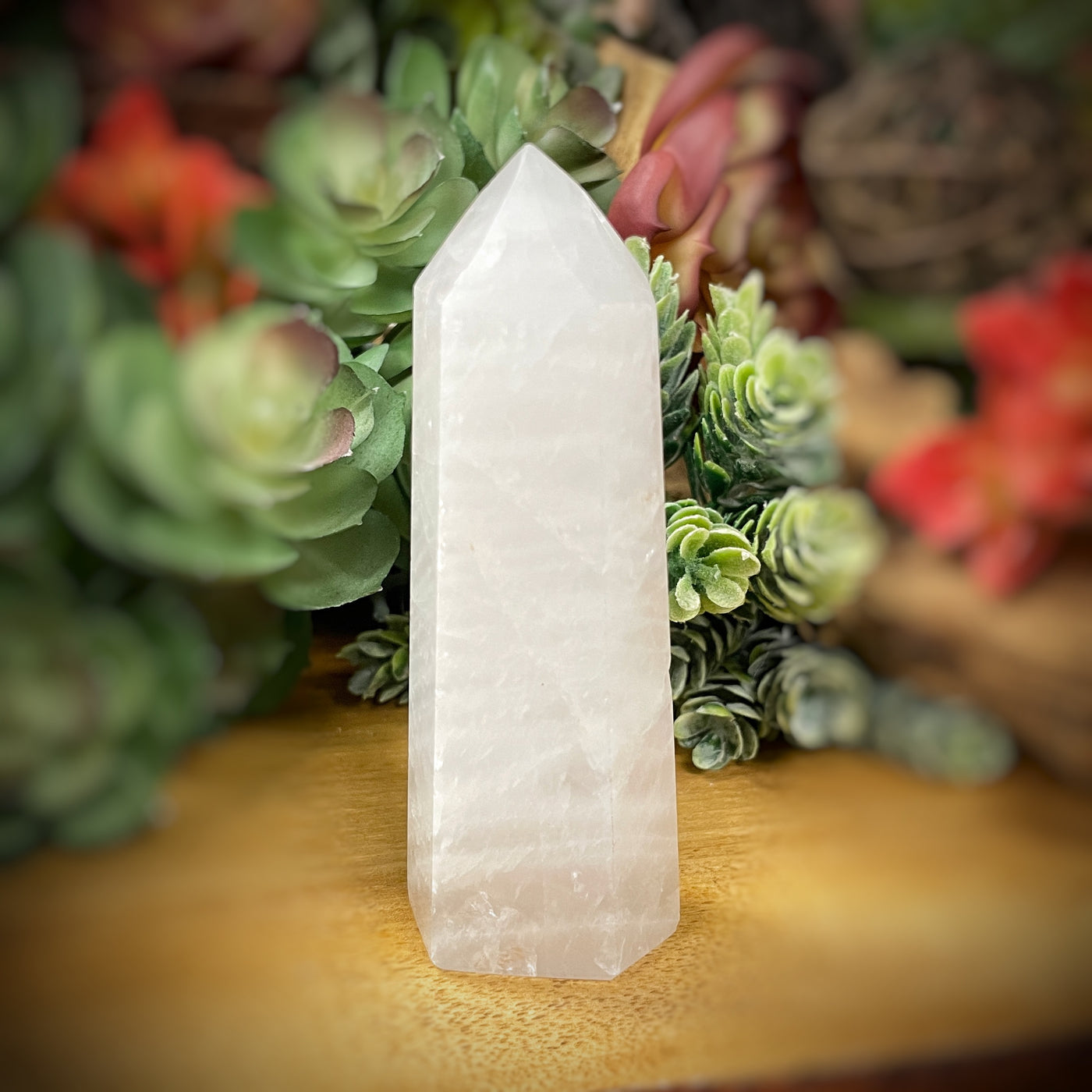 Rose Quartz - Point, Tower, Obelisk - b894 - 3.9"