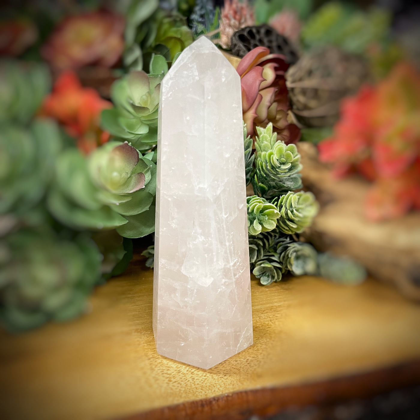 Rose Quartz - Point, Tower, Obelisk - b862 - 4.5"