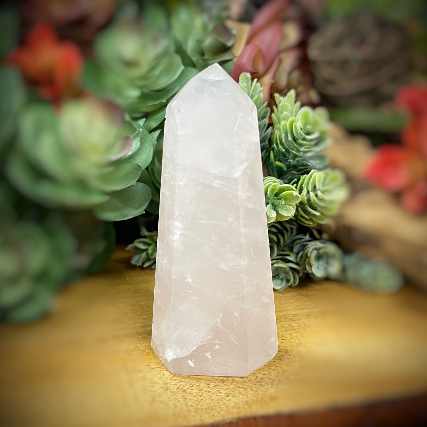 Rose Quartz - Point, Tower, Obelisk - b906 - 3.3"