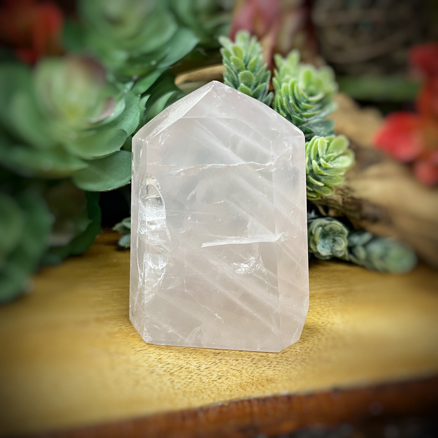 Rose Quartz - Point, Tower, Obelisk - b898 - 2.7"