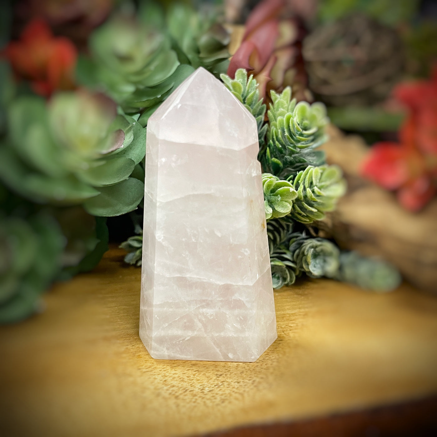 Rose Quartz - Point, Tower, Obelisk - b899 - 3.3"