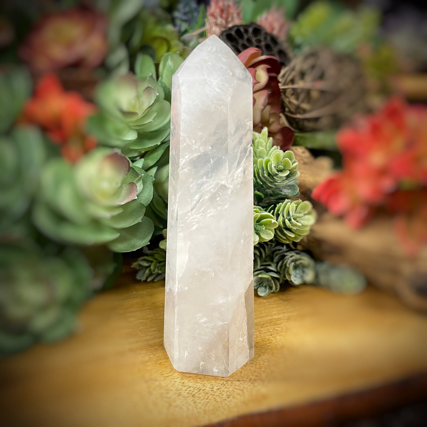 Rose Quartz - Point, Tower, Obelisk - b872 - 4.1"