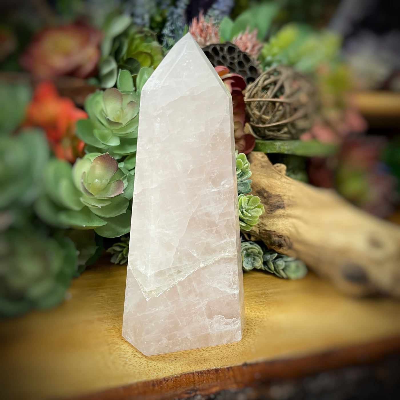 Rose Quartz - Point, Tower, Obelisk - b810 - 4.9"