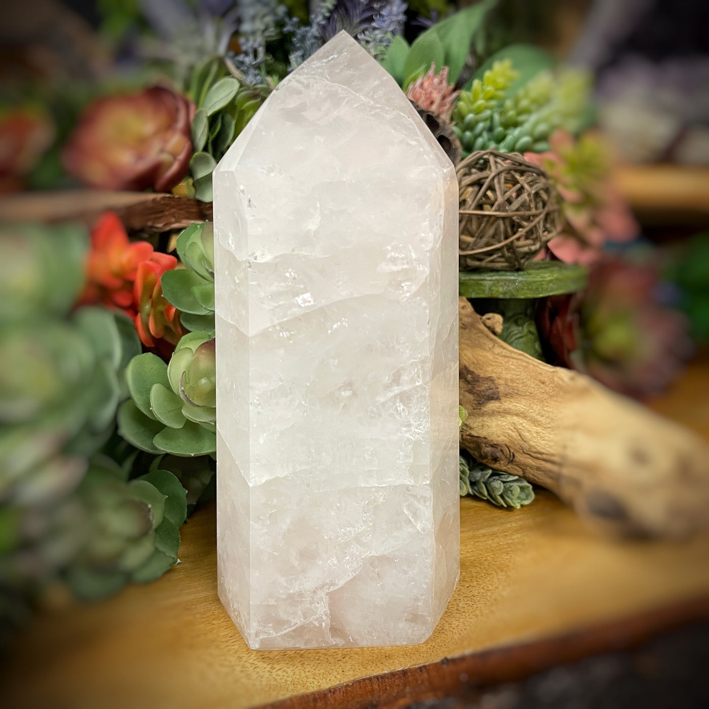 Rose Quartz - Point, Tower, Obelisk - b826 - 6.5"