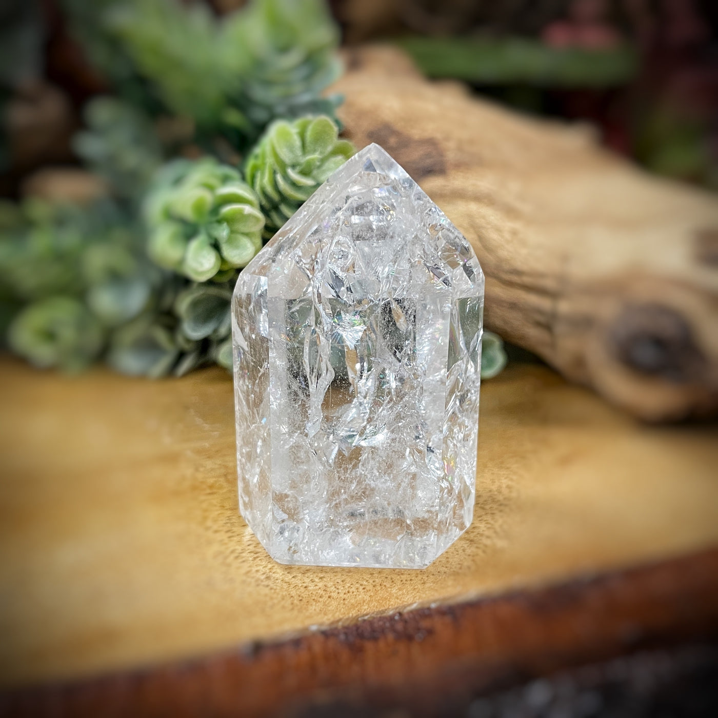 Crackle Quartz - Point, Tower, Obelisk - c131 - 2"