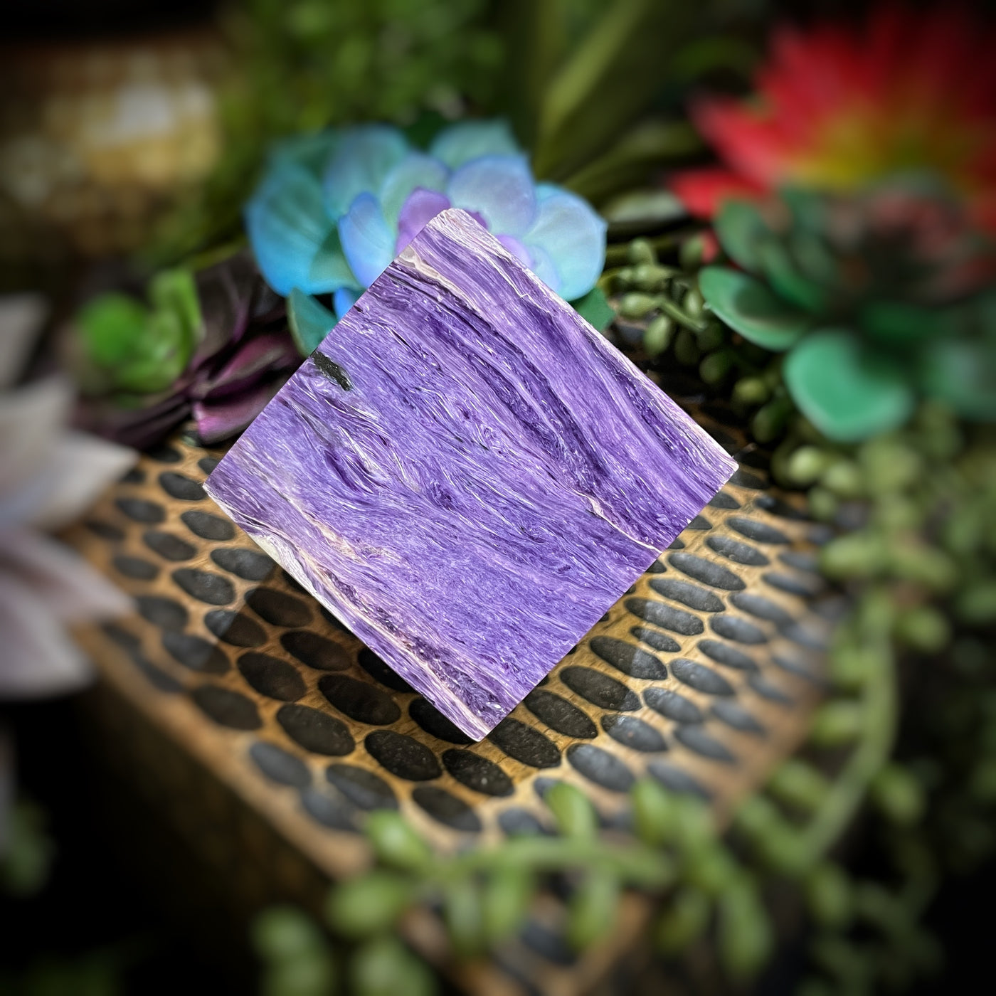 Charoite - Cube - 2" x 2"