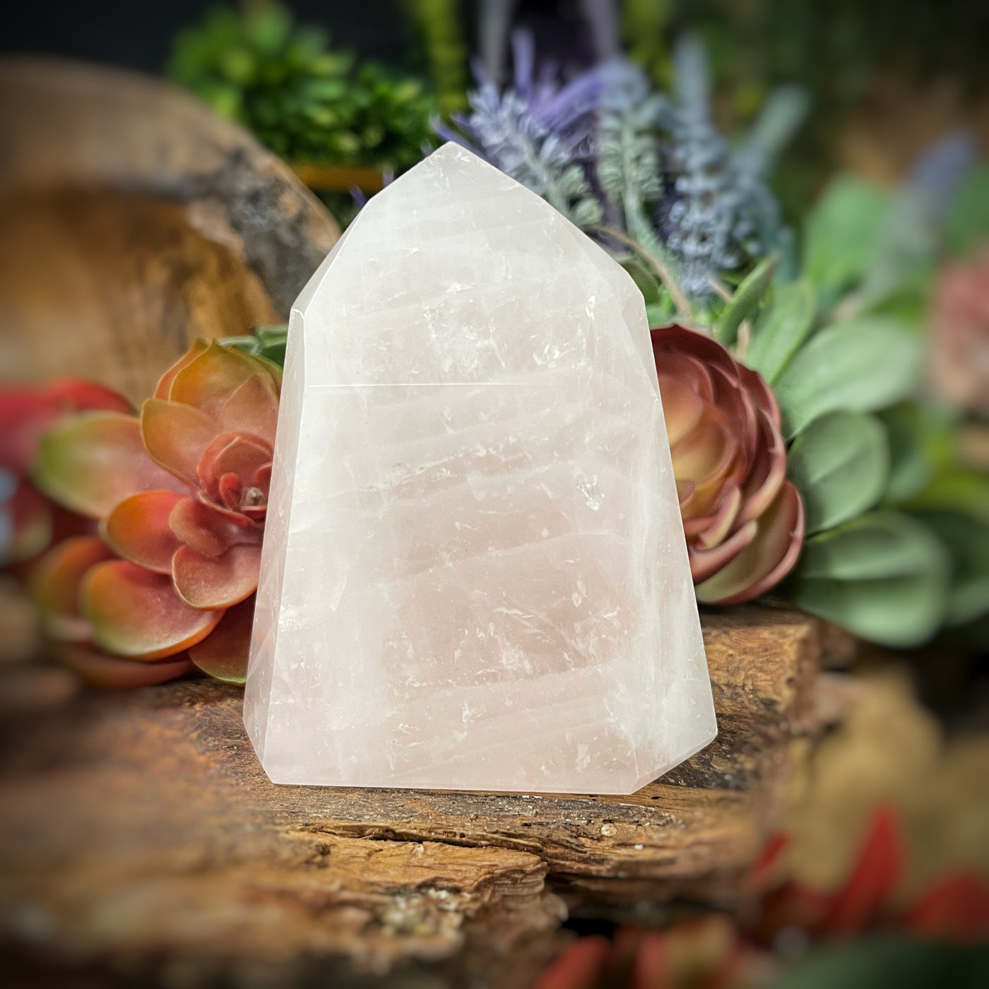 Rose Quartz - Point, Tower, Obelisk - b843 - 3.1"