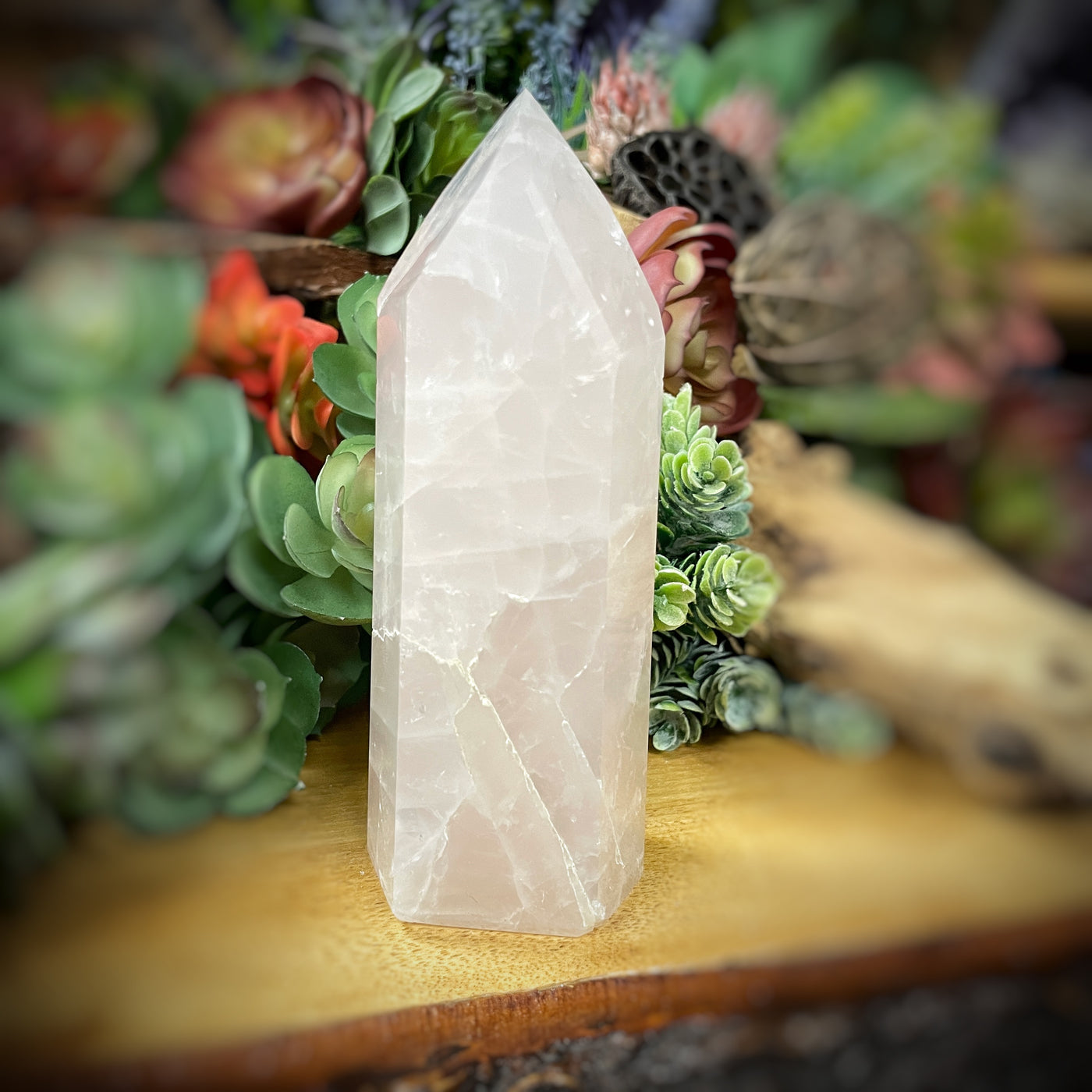 Rose Quartz - Point, Tower, Obelisk - b815 - 5.3"