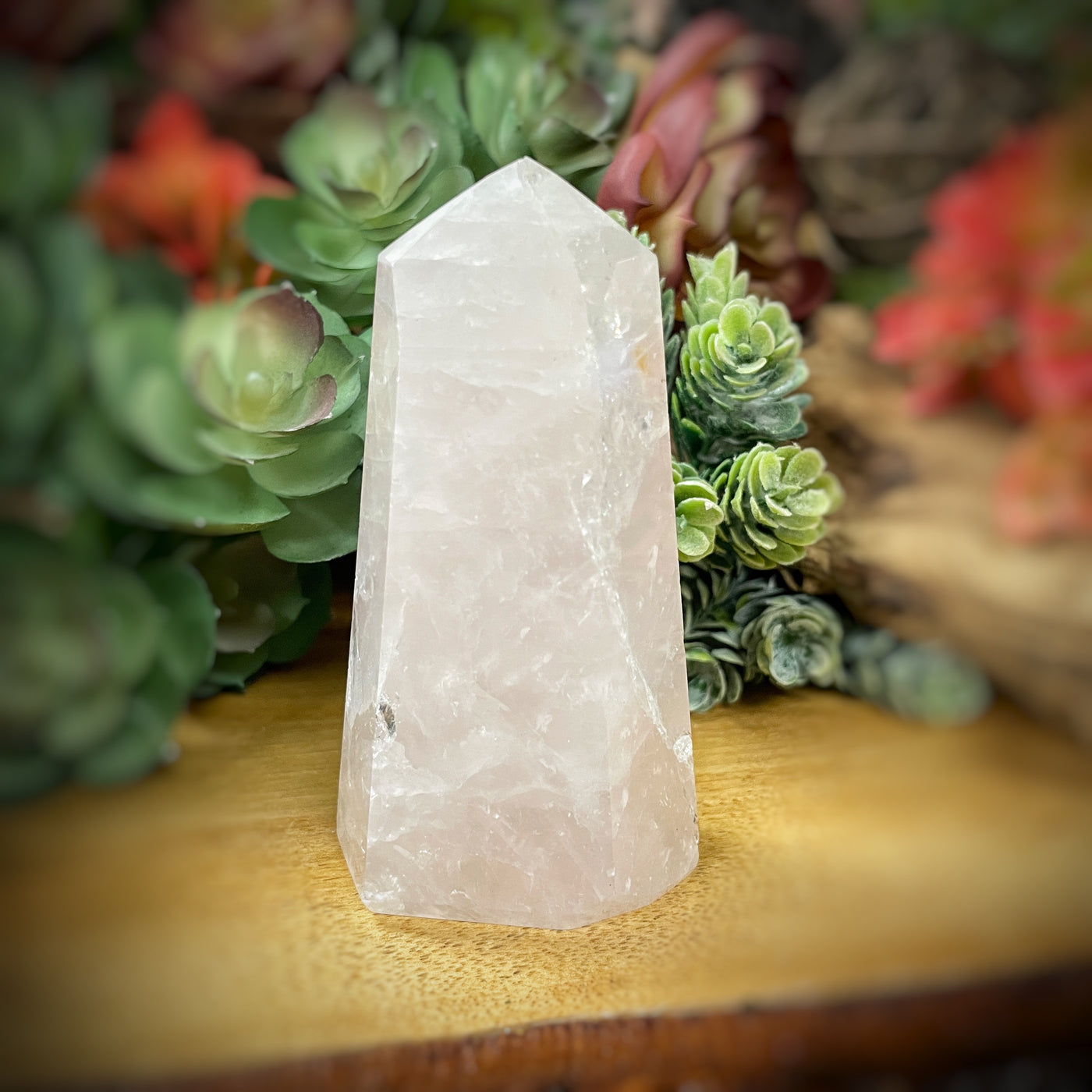 Rose Quartz - Point, Tower, Obelisk - b852 - 3.7"