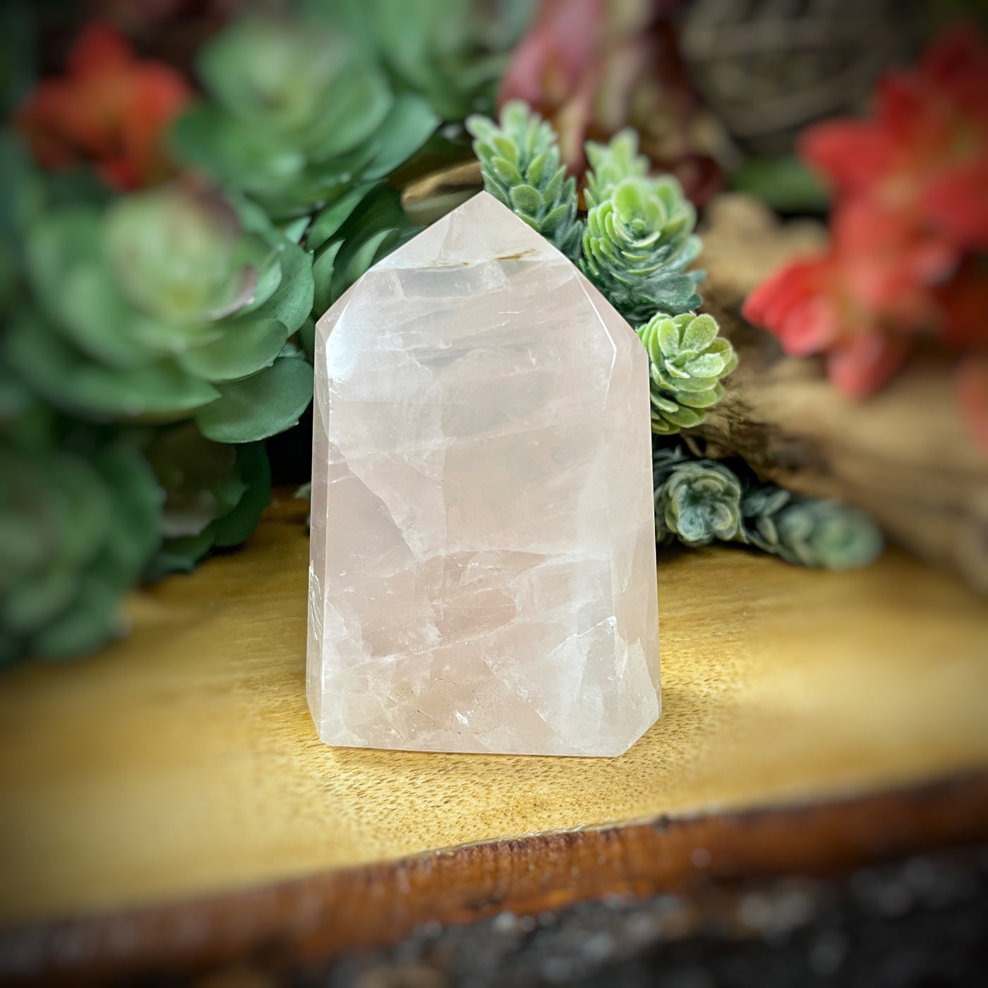 Rose Quartz - Point, Tower, Obelisk - b870 - 3"