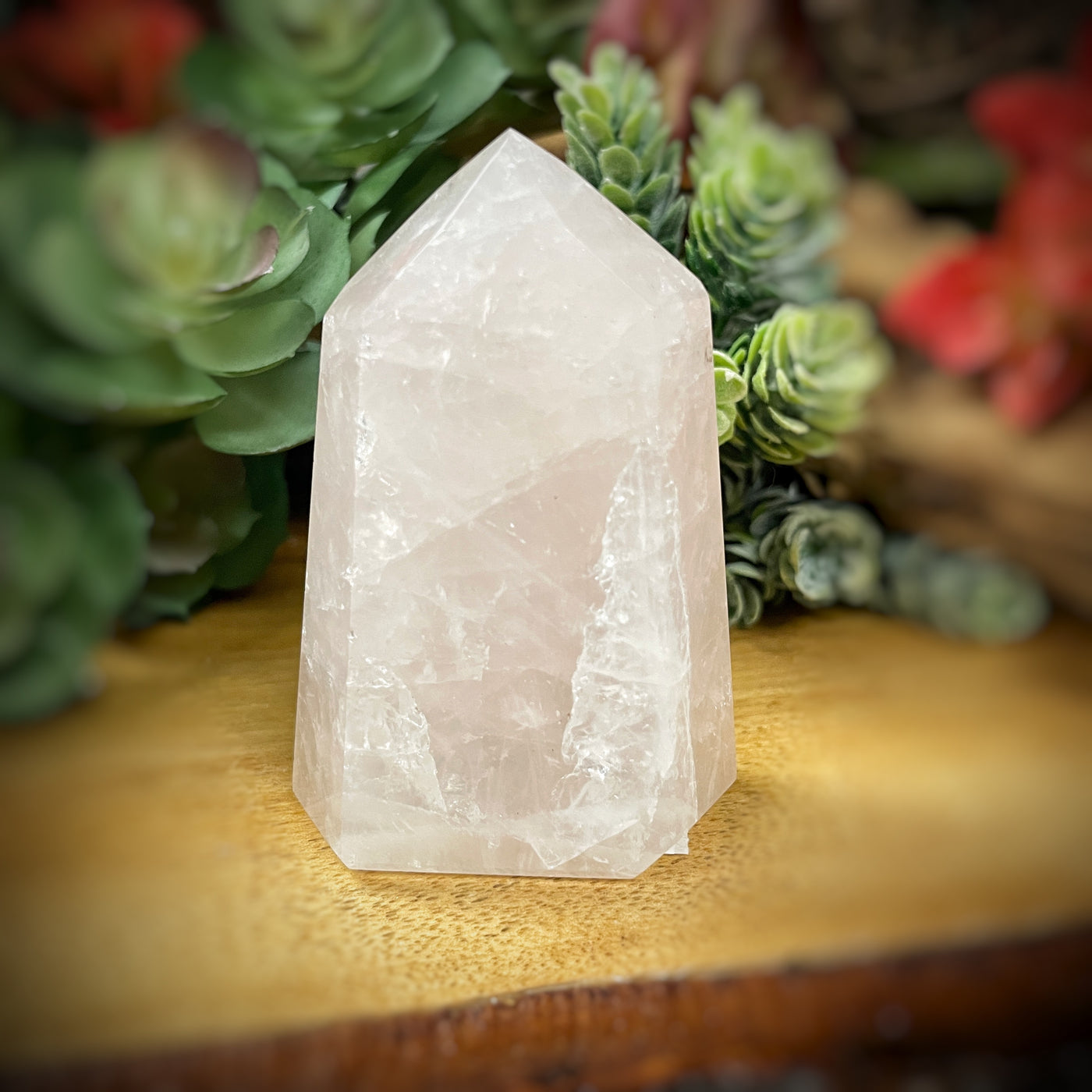 Rose Quartz - Point, Tower, Obelisk - b884 - 3"