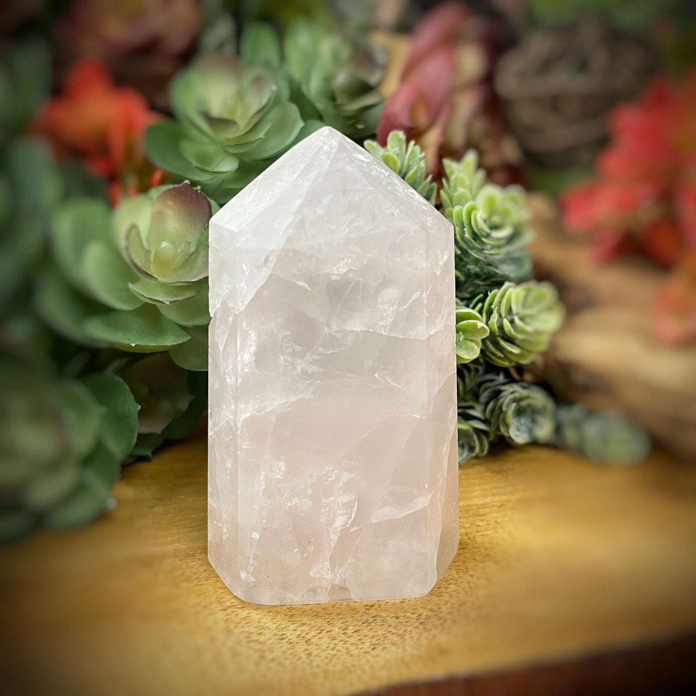 Rose Quartz - Point, Tower, Obelisk - b861 - 3.5"