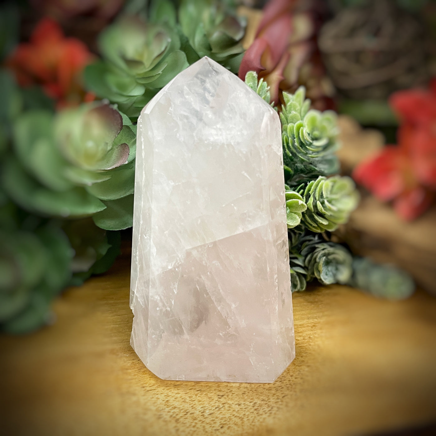 Rose Quartz - Point, Tower, Obelisk - b873 - 3.5"