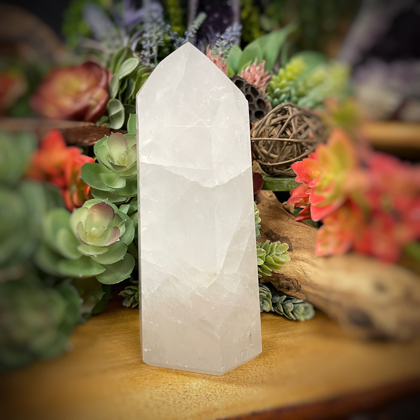 Rose Quartz - Point, Tower, Obelisk - b831 - 6"