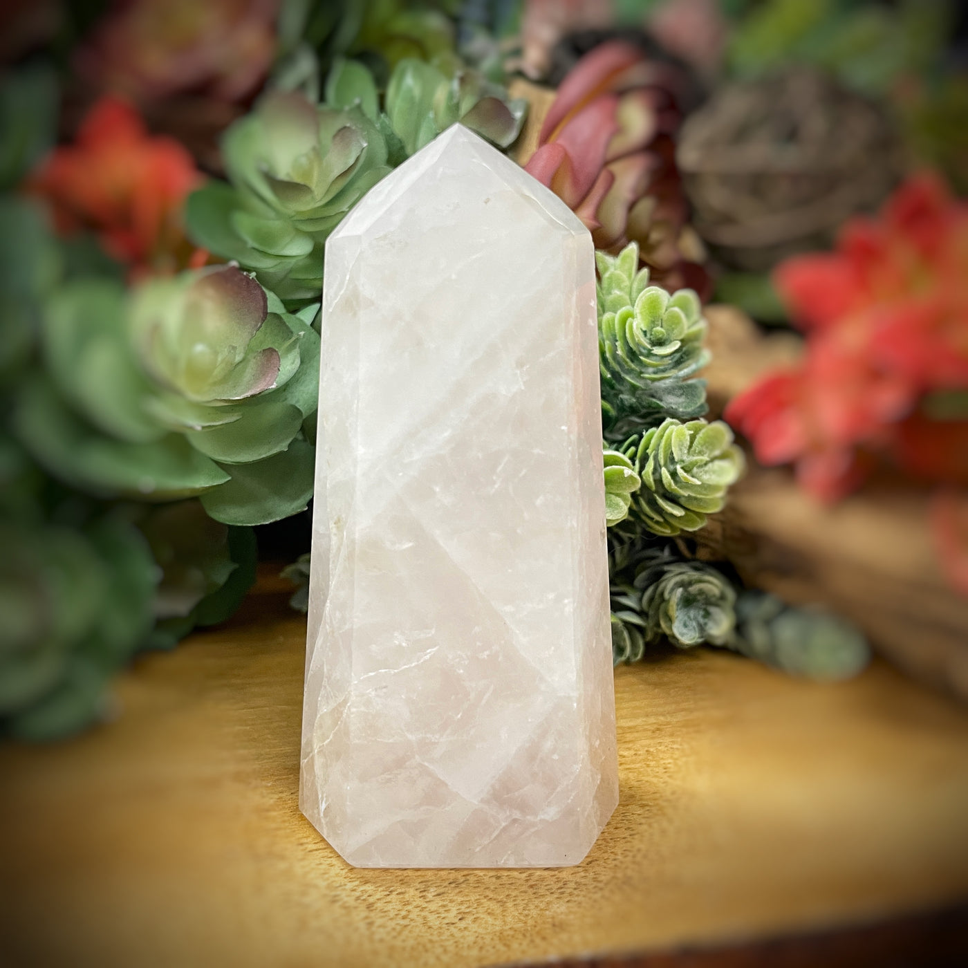 Rose Quartz - Point, Tower, Obelisk - b864 - 4.8"