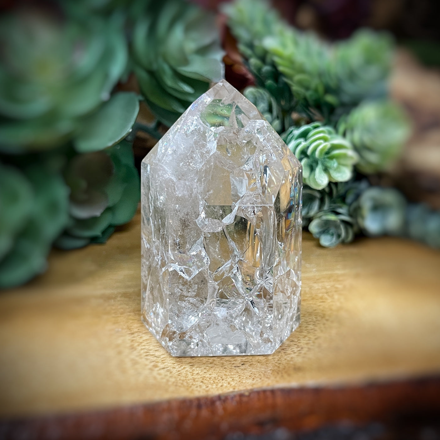 Crackle Quartz - Point, Tower, Obelisk - c186 - 2.3"