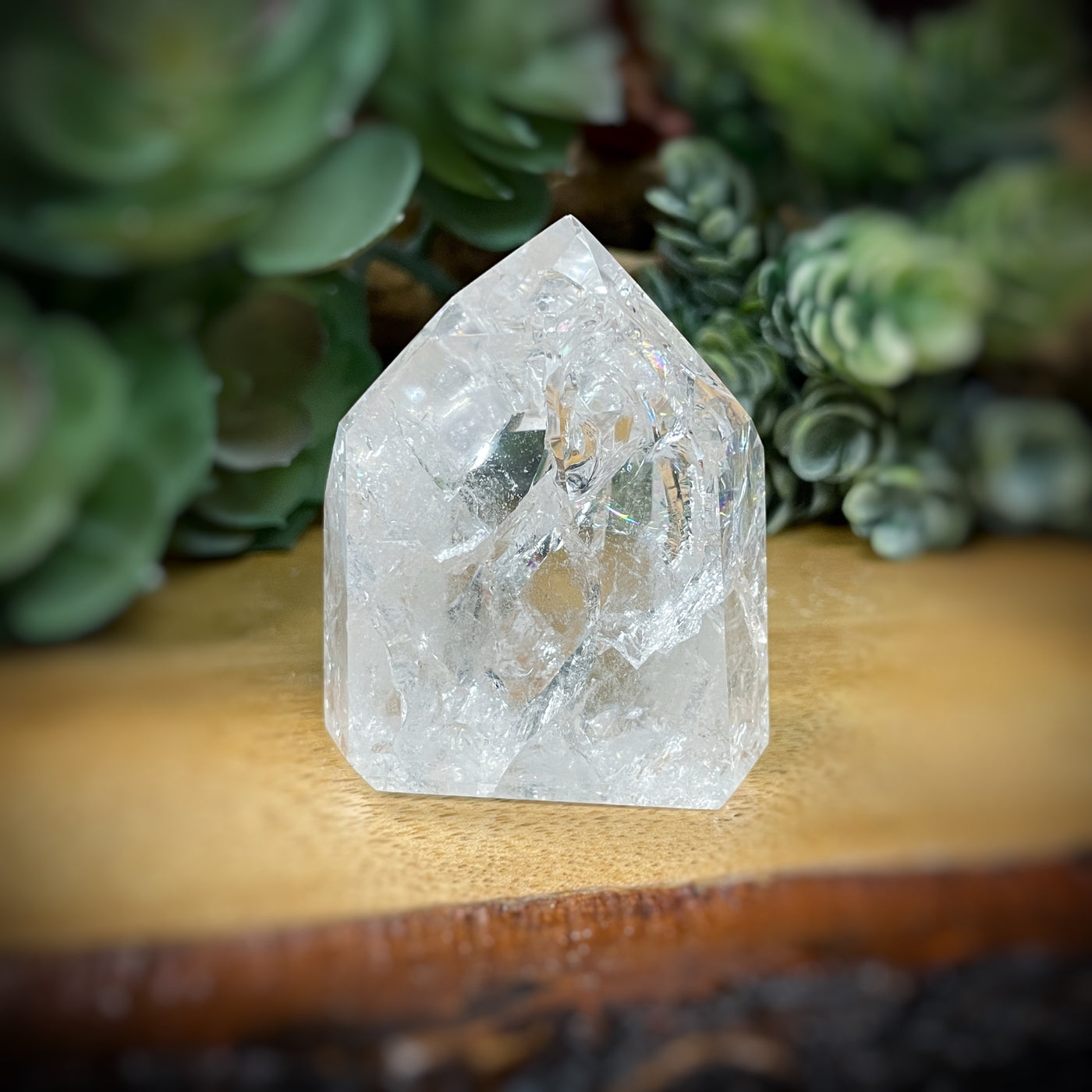 Crackle Quartz - Point, Tower, Obelisk - c166 - 1.8"