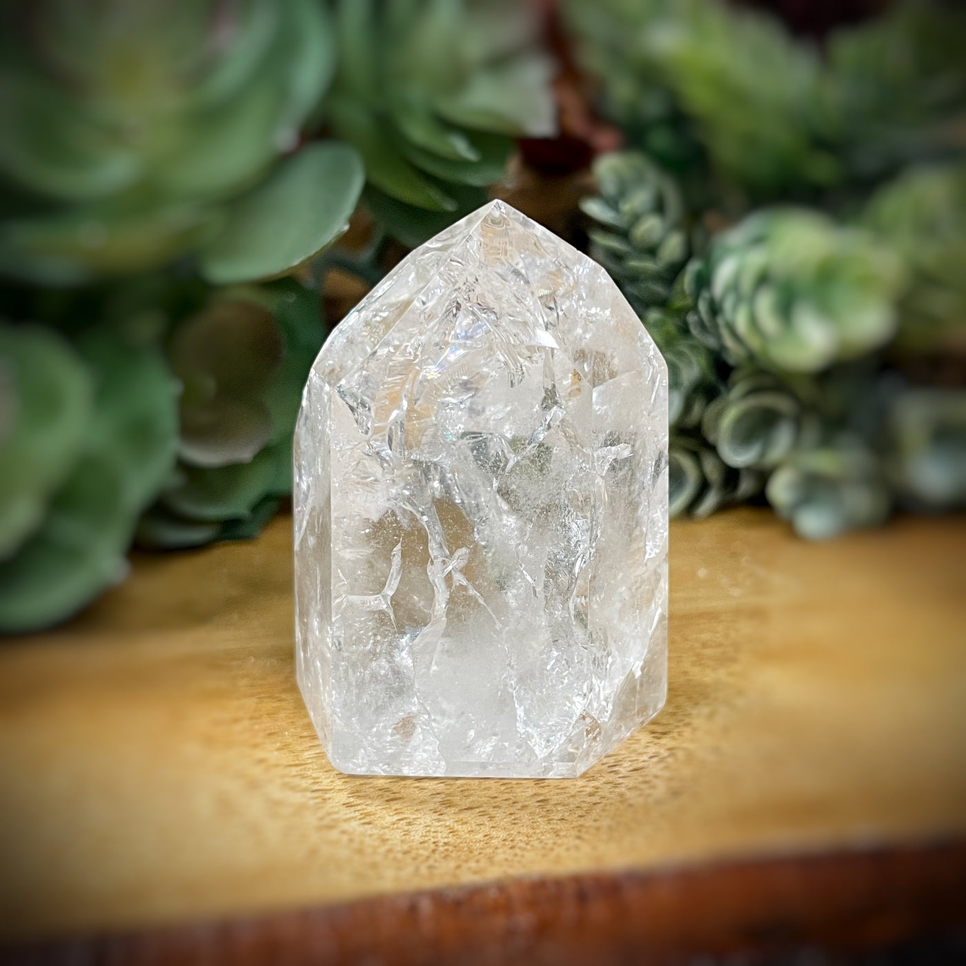Crackle Quartz - Point, Tower, Obelisk - c164 - 2"
