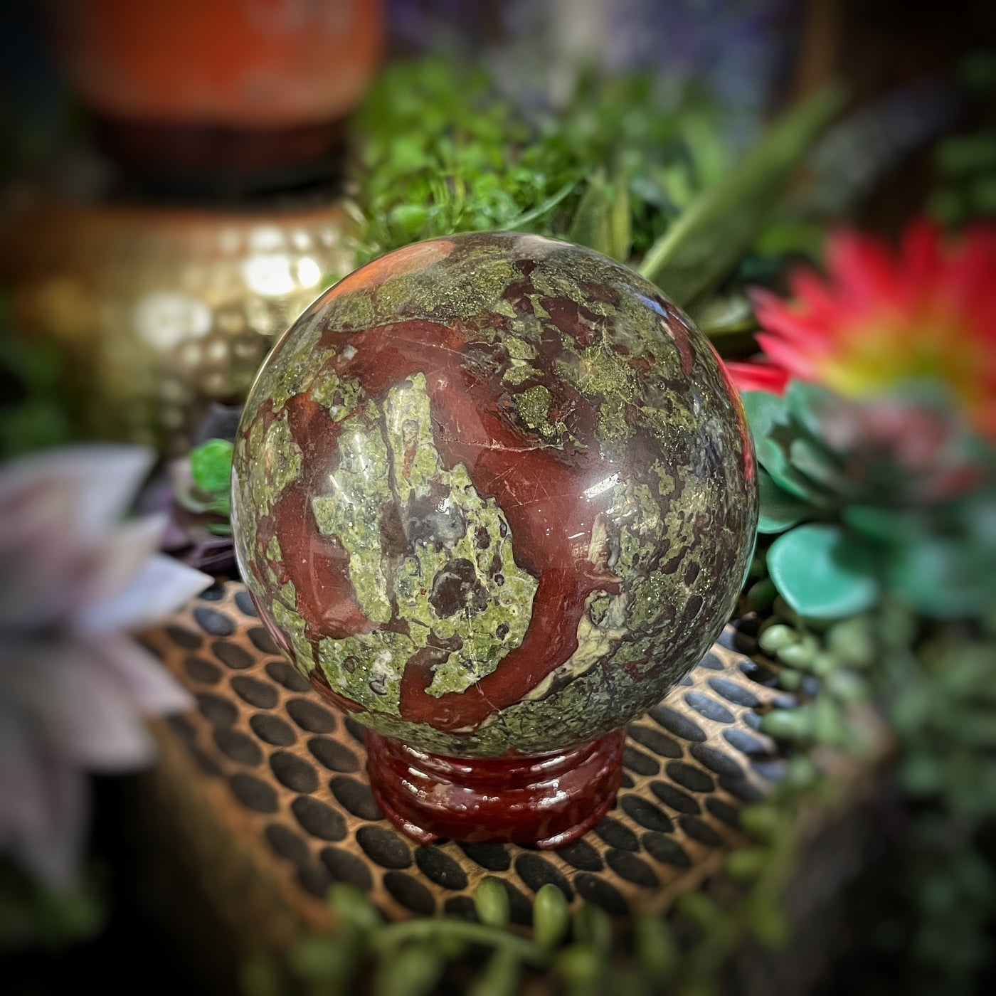 Dragon Blood Stone - Sphere - 3.5"